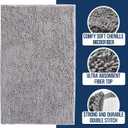 Muddy Mat Chenille Bathroom Rugs Quick Dry Microfiber Mats Non Slip Washable, Extra Thick, Soft and Highly Absorbent Bath Mats for Bathroom, Kitchen, and Shower Floor - Grey Medium 30"X19"