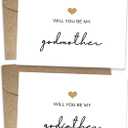Will You Be My Godparents, God Parent's Proposal Cards Gifts with Envelope, Cute Gifts for Godparents On Wedding Day. Godfather/Godmother B