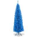 6 Feet Unlit Artificial Christmas Halloween Pencil Tree with Metal Stand