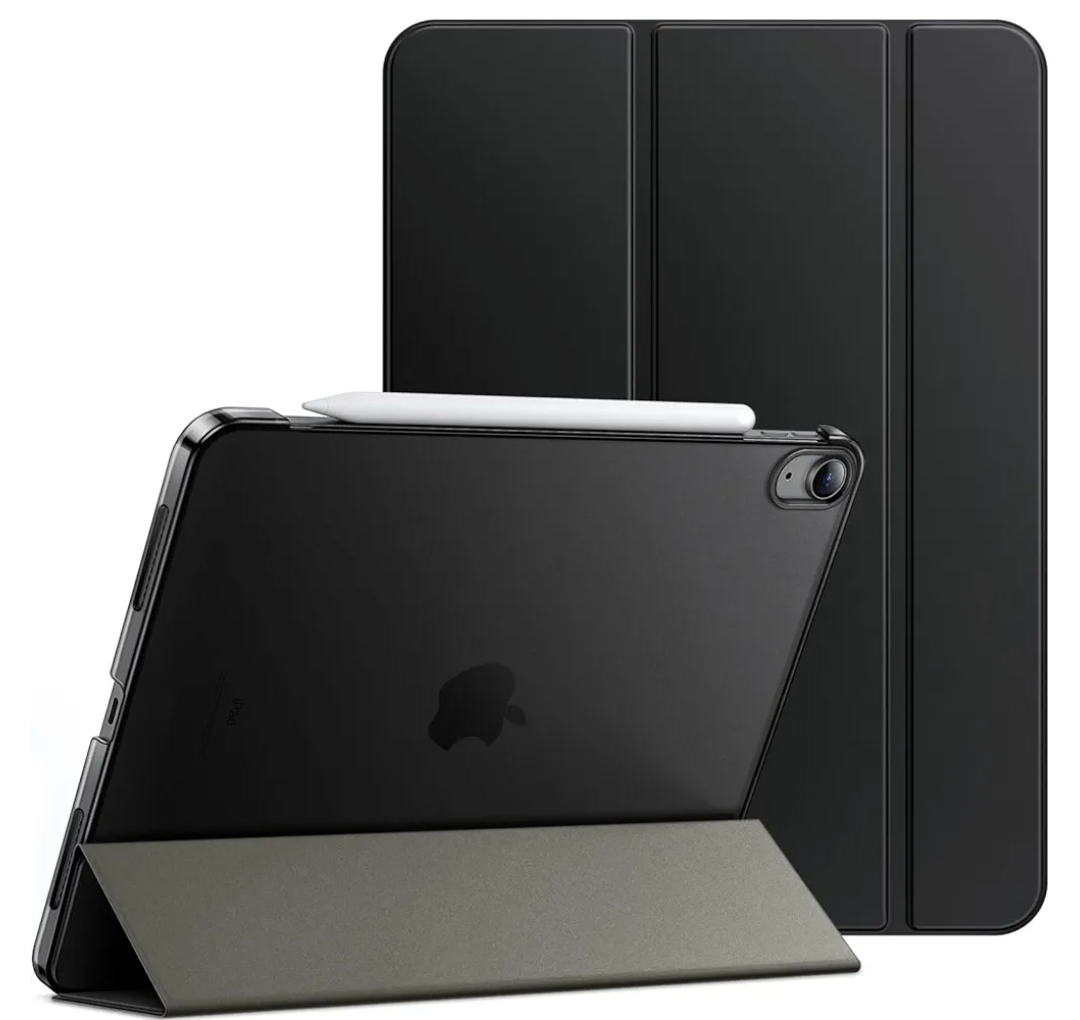 JETech Case for iPad Air 11-Inch M3/M2 (2025/2024), iPad Air 5/4 (2022/2020 5th/4th Generation 10.9-Inch), Slim Stand Hard Back Shell Cover with Auto Wake/Sleep (Black)