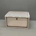 4 Tier Plastic Storage Bins with Lid 23QT, Stackable Storage Containers with Wheels, Folding Boxes, Collapsible Bins, Closet Organizers and for Living Room,Office,Dorm