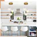 KoKo&Yukina 3-Light Globe Glass Pendant Light Modern Gold Globe Chandelier Adjustable Length Pendant Light Fixtures Milky White Glass Lights Fixture for Hallway Living Room Bedroom