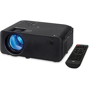 GPX Mini Projector with Bluetooth, USB and SD Media Ports, Includes Remote (PJ609B), Black, 