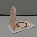 Phone Stand, Magnetic Phone Tripod, Eco-Friendly & Stain-Resistant Leather, Angle Adjustment & Strong Magnet Tripod for iPhone 16/15/14/13/12 (Included Metal Ring) - Khaki