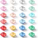 rhinocats Colorful Fridge MagnetsCute Acrylic Mosaic Refrigerator Magnets for Office Kitchen Locker, 24 Pack of 12 Colors, Strong Holding Power