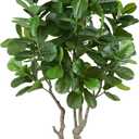 7.6 Feet Fiddle Leaf Fig Artificial Tree with Lush Leafy Foliage in Large Decorative Planter Faux Fake Plants for Home Office Decor Suitable for Indoor Outdoor Use