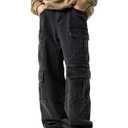Mens Baggy Jeans Y2k Hip Hop Demin Cargo Pants Grunge Jeans Loose Fit Cargo Trousers Streetwear,Size 30