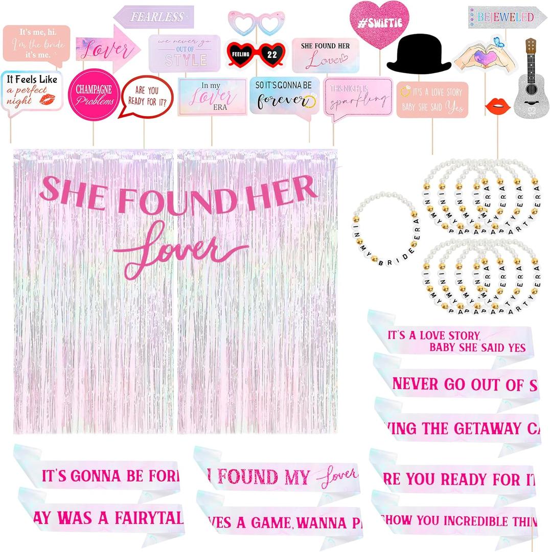 Taylor Party Decorations: Swiftee-Inspired Bachelorette Party Decor, Friendship Bracelets, Gifts and Stuff for Lover Bachelorette Party, Party Favors, Decorations, and Supplies (Lover)