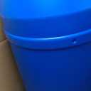 Eagle 55 Gallon Drum with Bung Lid and Metal Lever-Lock, 36.4"x22.5", Open Head Lab Pack Plastic Drum Made of Durable, Lightweight HDPE, Withstands Weather and Chemicals, Made in USA, Blue, 1656MBBG