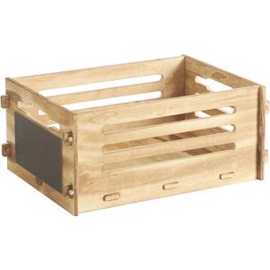 Wooden Record Crate Rustic Box for Home Office Storage Cube Record Organizer,Farmhouse Detachable Kitchen Fruits Vegetable Food Craets