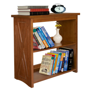 Natural Wood Bookshelf, 3 Tier Bookcase, Freestanding Display Storage Shelves Open Bookshelf for Bedroom, Living Room and Office (Brown, Open Table) (Brown, Table Open)