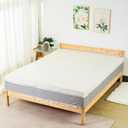 Greaton, 1-Inch Copper-Infused Memory Foam Mattress Toppers, Cooling and Pressure Relieving with Airflow Design, Twin, Beige