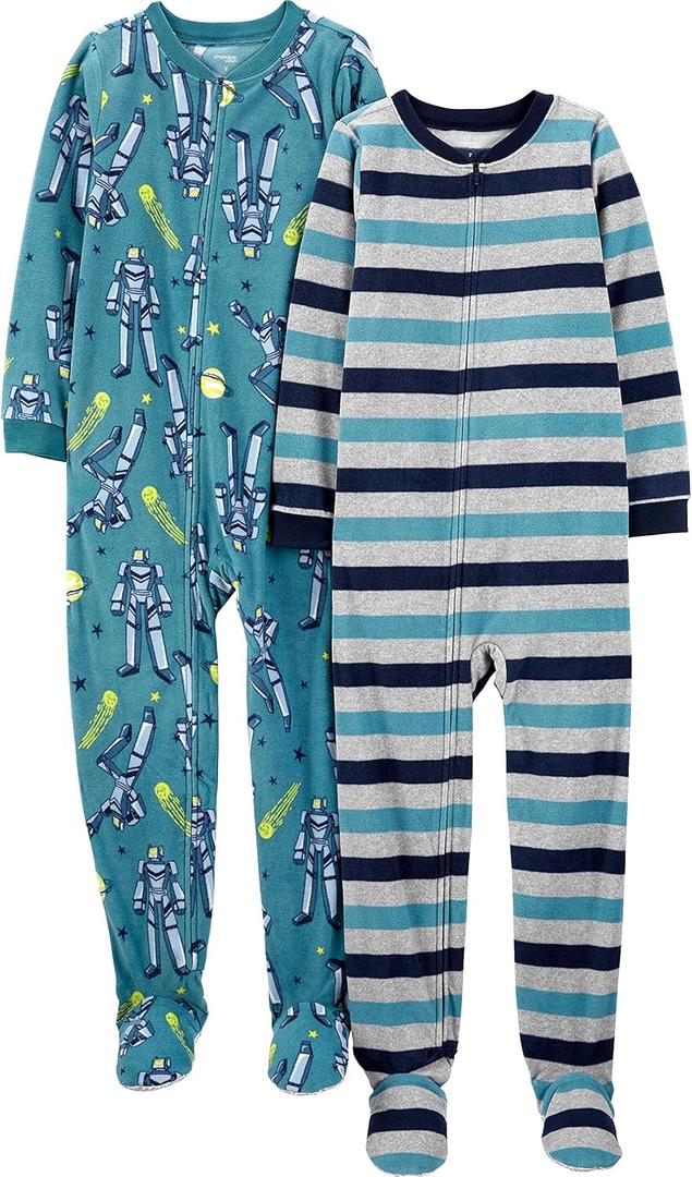 Simple Joys by Carter's Kids' Loose-fit Flame Resistant Fleece Footed Pajamas (8)
