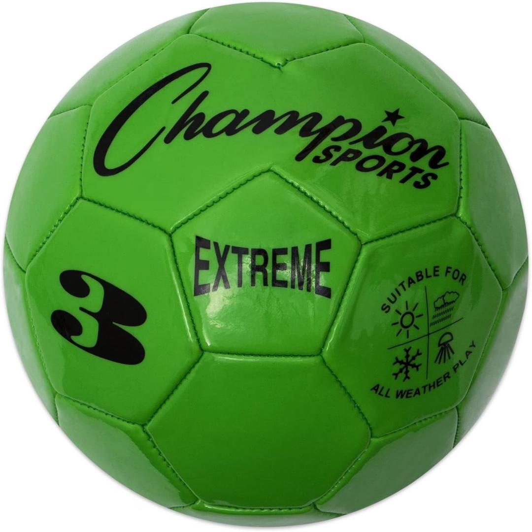 Champion Sports Extreme Series Soccer Ball – Sizes 3, 4, 5, Soft Touch, All Weather, High Air Retention, Youth & Adult League Balls for Training, Games, Outdoor & Indoor Play, Multiple Colors