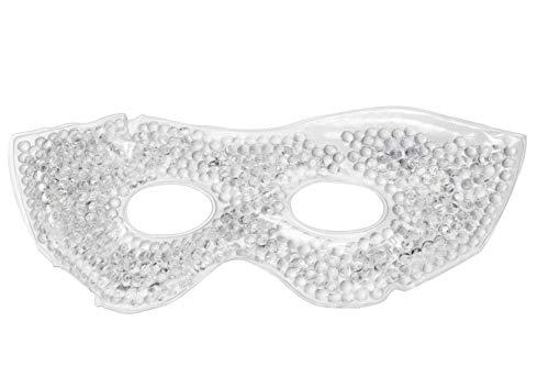 Eye See Gel Eye Mask, White - Cold Compress Ice Pack with Gel Beads - Microwave Safe for Heat Therapy - Great for Puffy Eyes, Dark Circles, Dry Eyes, Soothing Headaches