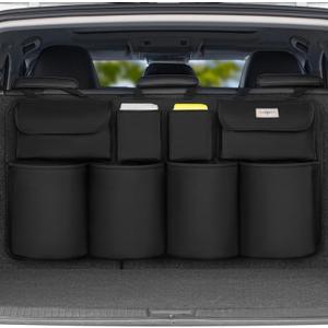 SURDOCA Hanging Trunk Organizer, NEW MODEL Car Organizers and Storage, Car Interior Accessories, Tear Resistant & Easy to Install (35.5x18.2in, Black)