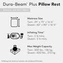 Intex Air Mattress, 64123ED Dura-Beam Plus Pillow Rest Fiber-Tech Queen Size Built-in Electric Pump 16.5in Bed Height 600lb Weight Capacity