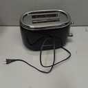 Mueller Retro Toaster 2 Slice with 7 Browning Levels and 3 Functions: Reheat, Defrost & Cancel, Stainless Steel Features, Removable Crumb Tray, Under Base Cord Storage, Black