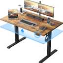 Klicelor Electric Standing Desk 48 Inch, Height Adjustable Desk for Home Office, Sit Stand Up Rising Computer Table with Memory Preset, Rustic Brown, 48 x 24 Inch