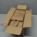 Toovip 100 Pack 5.25x3.25x8.25 Inch Small Plain Brown Kraft Paper Bags with Handles Bulk, Gift Bags for Favor Grocery Retail Party Birthday Shopping Business Goody Craft Merchandise Take Out Sacks
