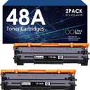 Compatible Toner Cartridge Replacement for HP 48A CF248A for Pro M15w M15a M16w M16a M28w M28a M29w M29a M30w M31w Printer (Black, 2 Pack)