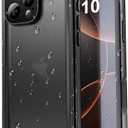 SPORTLINK for iPhone 16 Pro Max Case - IP68 Waterproof Military Protective Full Body Heavy Duty Shockproof 360 Sealed Dustproof with Camera Screen Protector Cover for i Phone 16 Pro Max 6.9" Black
