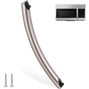 Upgraded ME16A4021AS Microwave Door HandleDE94-04313F Compitable with sam-Sung ME16A4021AS Microwave, Especially for ME16A4021AS/AA Microwave Oven Door Handle Replacement, Alloy Material