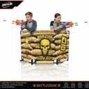 Portable Tactical Barrier & Foldable Battlefield Obstacles 59x34 Combat Battle Zone Bunker Fort, Compatible with Laser Tag, Foam Blaster, Birthday Activities, Party Supplies