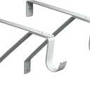 QCAA Heavy Duty Adjustable Shelf Rod Support Bracket for 3/4" Wall Cleat, Powder Coated White, 2 Pack, Made in Taiwan