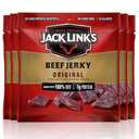 Jack Link's Beef Jerky, Original, Multipack Bags  Flavorful Meat Snacks for Lunches, Ready to Eat Protein Snacks, Individual Packs - 7g of Protein, Made with 100% Beef  0.625 Oz (Pack of 5)