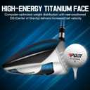 PGM G500 Mens Complete Golf Club Set Titanium Driver, Draw-Biased Hybrid, High-Strength Irons, Forgiving Putter, Stand Bag with 5 Headcovers, [Right Hand][Length: Standard]