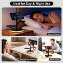 3 in 1 Charging Station for Apple Devices, Fast Charging Magsafe Charger Stand with LED Light and 20W PD Adapter, Wireless Nightstand Charger for iPhone17/16/15/14/13/12 Series,AirPods,iWatch and More