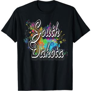 South Dakota Apparel For Men Women & Kids - South Dakota T-Shirt (Small, Black)
