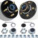 2 Sets 3500 lbs Pre-Iubricated Trailer Hub Kits 5 Bolt 4.5 for 1-1/16'' to 1-3/8'' #84 Tapered Spindle,Pre-Assmelde L44649 L68149 Bearings and Grease Seal Trailer Hubs 5 Lug Kit