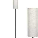 FRIDEKO HOME Floor Lamp with Beige Shade, Simple Design with Foot Pedal Switch, Small Tall Lamps for Living Room Bedroom Office, Corner Floor Stand Light with Black Pole Lamp (No Bulb/No Remote)