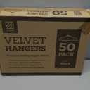 Zober Velvet Hangers 50 Pack - Black for Coats, Pants & Dress Clothes - Non Slip w/ 360 Degree Swivel, Holds up to 10 lbs - Strong Felt Hangers for Clothing