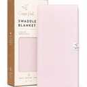 Copper Pearl Swaddle Blankets for Newborns | Soft Stretchy Receiving Blankets for Boys and Girls | Large 46 x 46 Inch Baby Blankets | Lightweight and Breathable Swaddles | Blossom