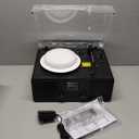 Bluetooth Vinyl Record Player with CD & Internet Radio, 3-Speed Belt-Drive Turntable with USB Recording, AUX/RCA Output, Tone & Remote Control, Vintage Black Vinyl Player for Home Entertainment & Gift