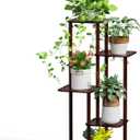 MUDEELA Plant Stand Indoor, 5 Tier Tall Plant Shelf Plant Holders, Bamboo Plant Stands Corner Plant Stand for Multiple Plants for Indoor, Outdoor, Corner, Balcony, Living Room and Bedroom
