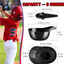 MEEZY 50 Set Baseball Helmet Ice Cream Bowls with 25 Mini Dessert Cups and 25 Spoons, 8oz Reusable Baseball Cap Snack Dessert Cup Bowls Baseball Party Favors for Kids Sports Birthday Party Supplies