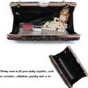 CARIEDO Women's Sparkling Clutch Purse Elegant Glitter Evening Bags Bling Evening Handbag for Dance Wedding Party Prom Bride