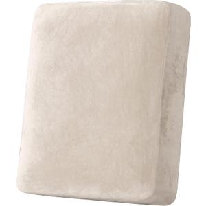 H.VERSAILTEX Velvet Stretch Couch Cushion Cover Plush Cushion Slipcover for Chair Cushion Furniture Protector Seat Cushion Sofa Cover (1 Piece Armchair Cushion Covers, Ivory)