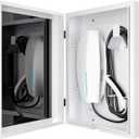 Tesla Wall Charger Cover, Outdoor EV Charger Enclosure Universal Fit for All Electric Vehicle Chargers, Large Capacity Weatherproof Wall-Mounted Charger Box (Silver-Gray)