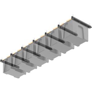 Ultrawall Overhead Garage Storage Rack, Heavy Duty Ceiling Storage Rack, 26 Inch Adjustable Ceiling Bin Storage System, 7 Sets for 6 Bins