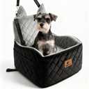 Dog Car Seat for Small & Medium Dogs  6" Higher Booster Seat with Supportive Memory Foam Cushion, Detachable & Washable Cover, Safe & Comfortable Car Bed for Dogs up to 35 lbs