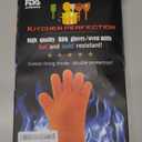 KITCHEN PERFECTION Silicone Smoker Oven Gloves -Extreme Heat Resistant BBQ Gloves -Handle Hot Food Right on Your Smoker Grill Fryer & Pit | Waterproof Oven Mitts |Superior Value Set+3 Bonuses (One Size)