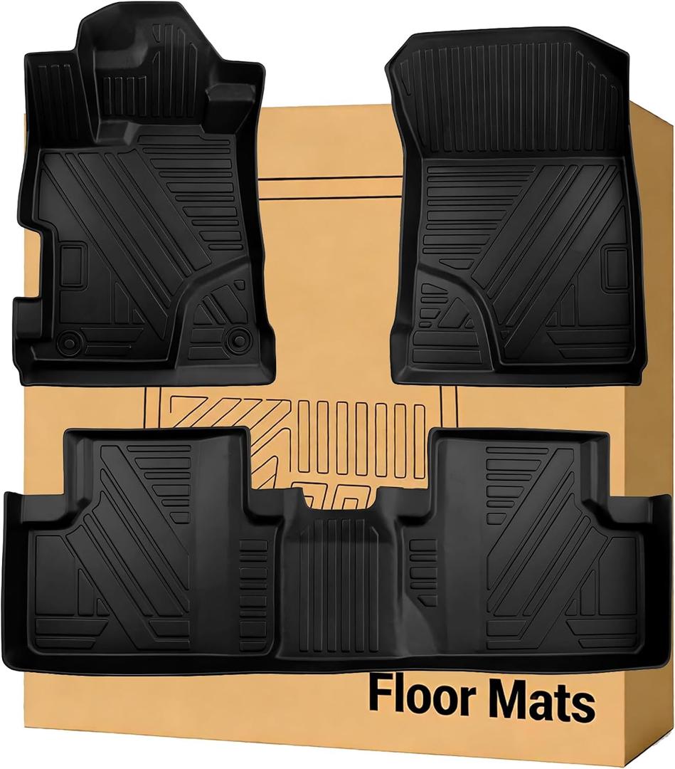 Floor Mats Compatible with 2012-2015 Honda Civic SedanAll Weather Protection Waterproof Durable Anti-Slip Odorless Custom-fit Front Rear Rows Full Set Carpet TPE Liners