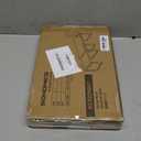 SONGMICS Cabinet Organizer Shelf, Set of 2 Kitchen Counter Shelves, Kitchen Storage, Spice Rack, Stackable, Expandable, Metal and Engineered Wood, Ink Black and Natural Beige UKCS02NB