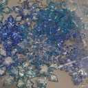 45 Pieces Christmas Acrylic Snowflake Ornaments Snowflake Decor for Christmas Winter Decoration(Transparent, Pale Blue, Blue)