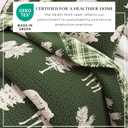 Great Bay Home Lodge Bedspread Twin/Twin XL Size Quilt with 1 Sham. Cabin 2- Piece Reversible All Season Quilt Set. Rustic Quilt Coverlet Bed Set. Rio Ridge Collection (Forest Green)
